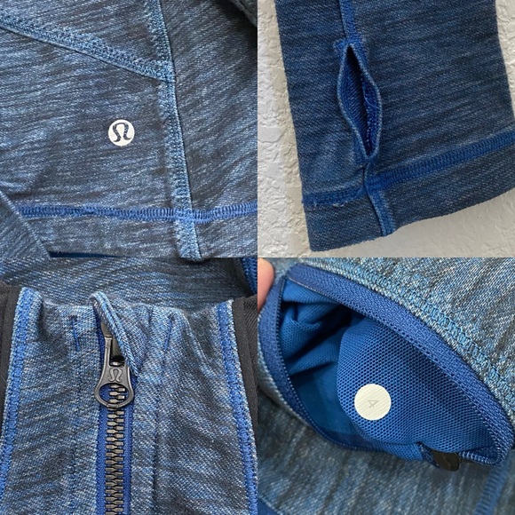 LULULEMON Forme Jacket Reversible Slub Denim Limitless Blue/Black Size 4 - Picture 13 of 16
